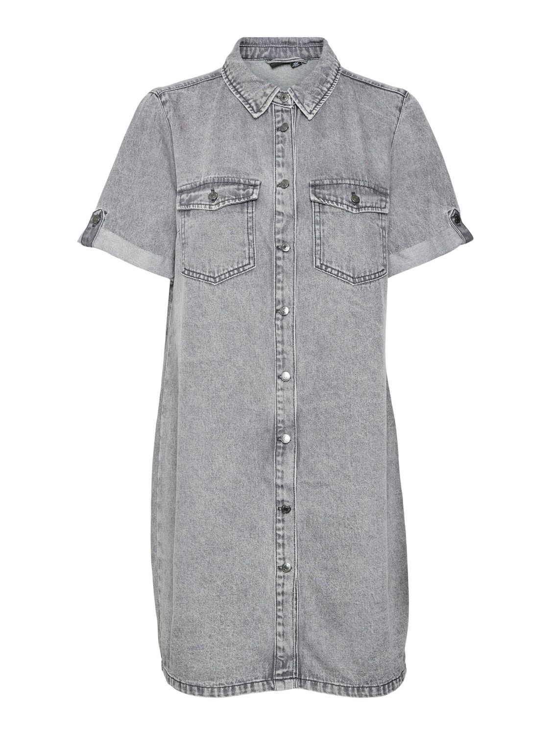VMJENNIE SS SHORT DENIM DRESS MIX NOOS Medium Grey Denim