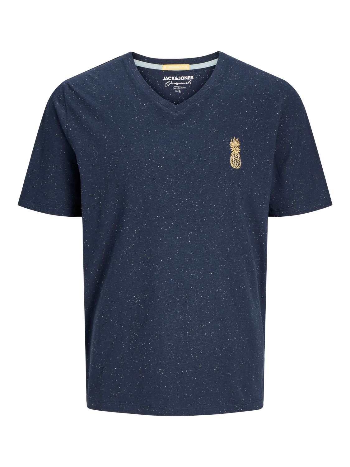 JORPALM EMB TEE SS V-NECK DUT Sky Captain