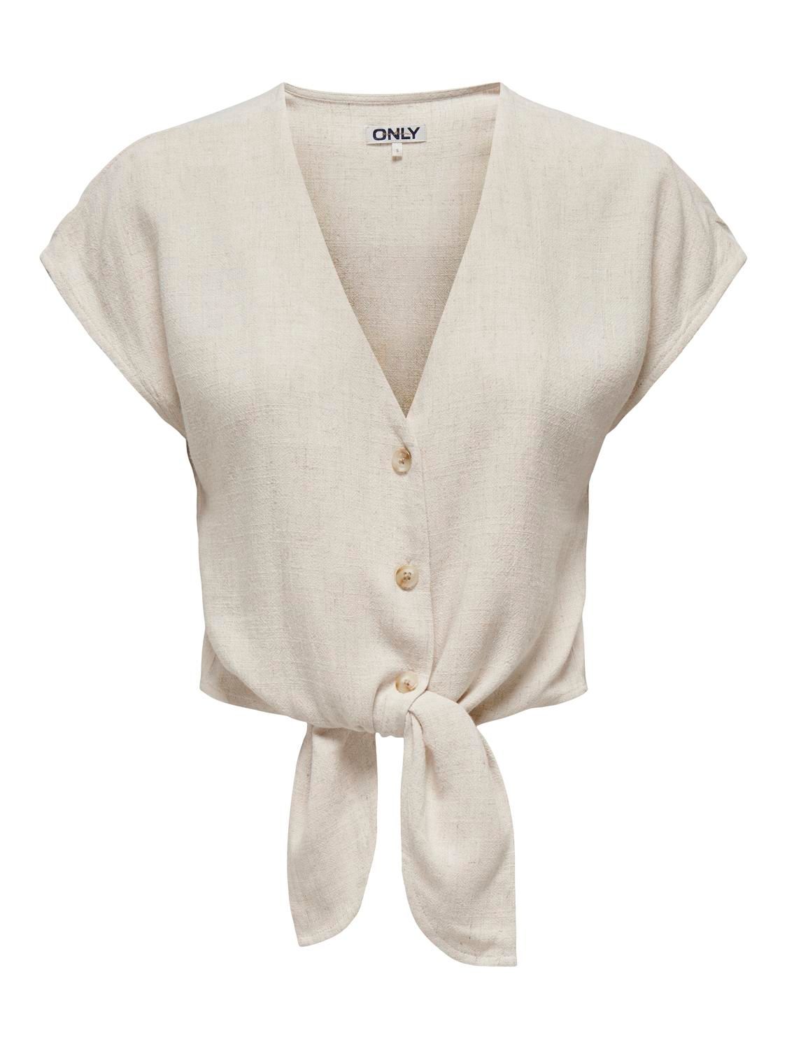 ONLSIESTA SS KNOT LIN BL SHIRT PNT NOOS Moonbeam