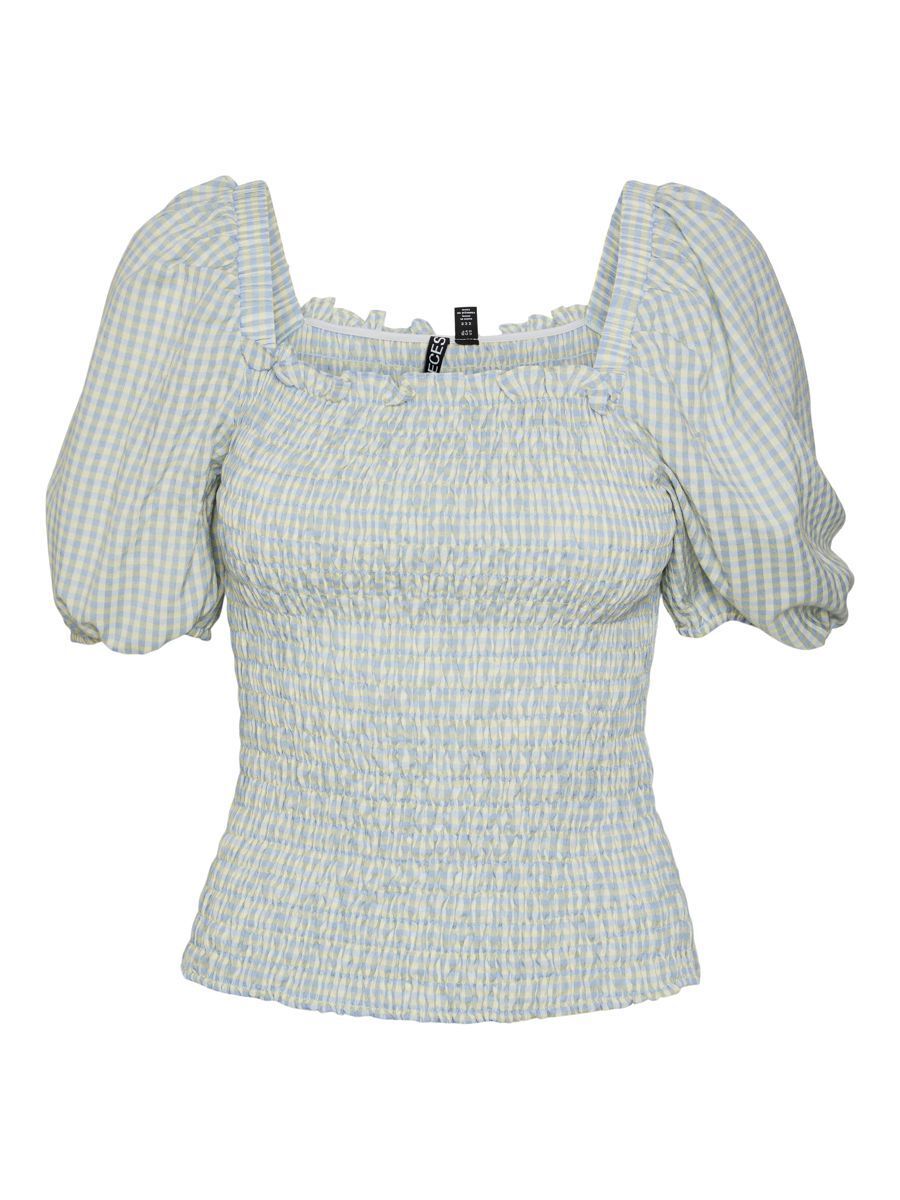 PCJECKA SS SMOCK TOP D2D Airy Blue