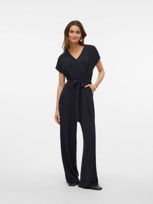 VMALVA S/S V-NECK JUMPSUIT WVN GA EXP Black