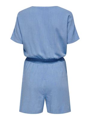 ONLSIESTA S/S LINEN BL PLAYSUIT PNT Azurine