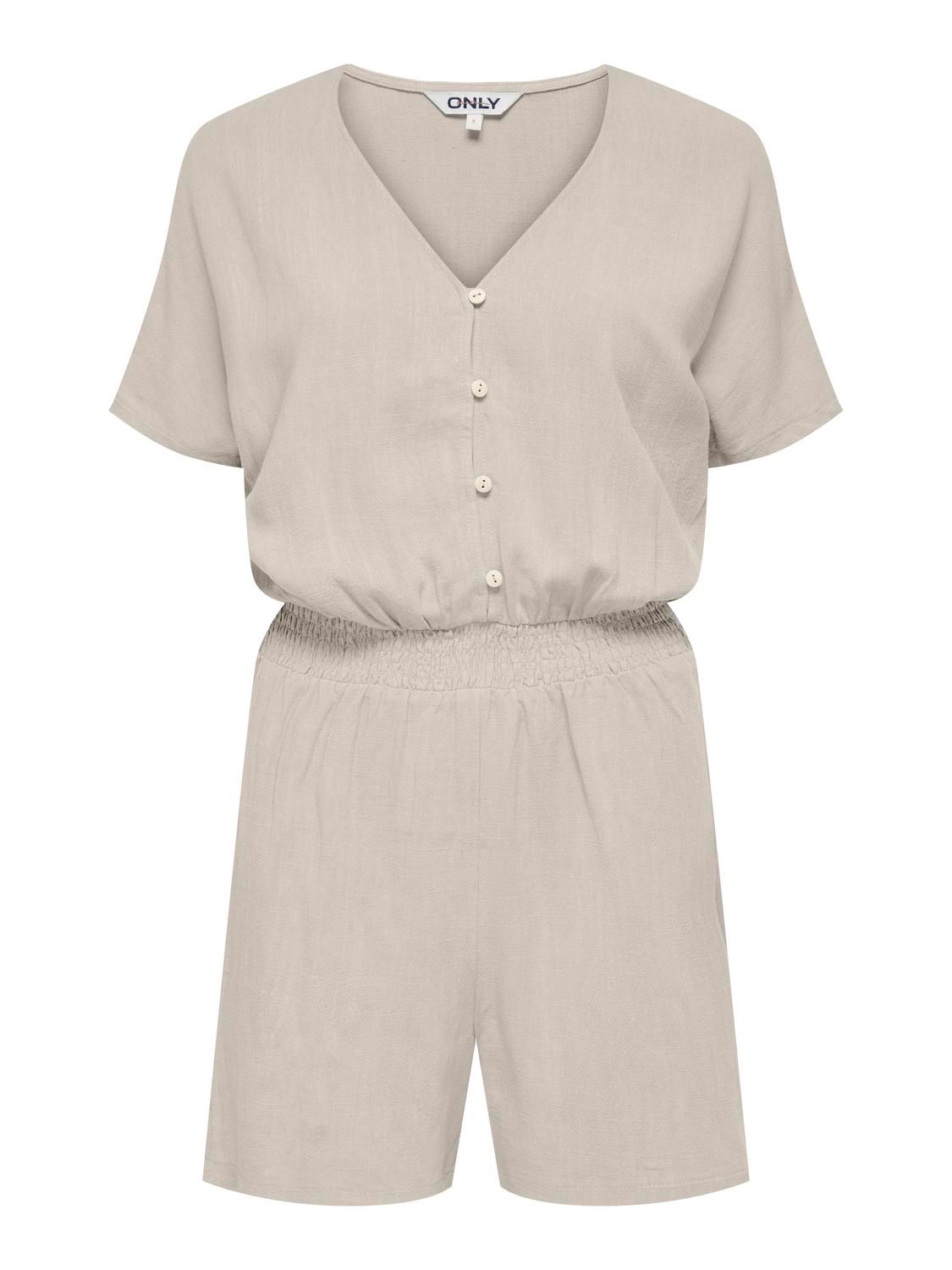 ONLSIESTA S/S LINEN BL PLAYSUIT PNT Moonbeam