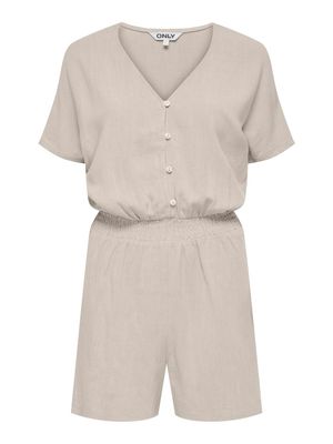 ONLSIESTA S/S LINEN BL PLAYSUIT PNT Moonbeam