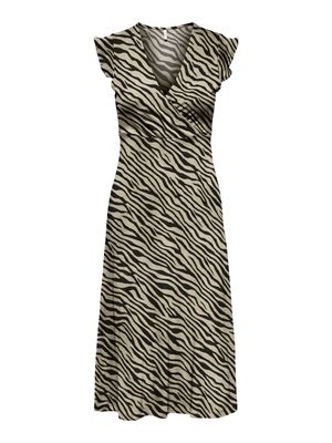 ONLMAY LIFE S/L WRAP MIDI DRESS JRS NOOS Trench Coat/Zebra