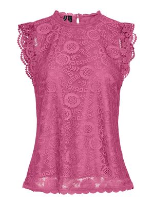 PCOLLINE SL LACE TOP NOOS Ibis Rose