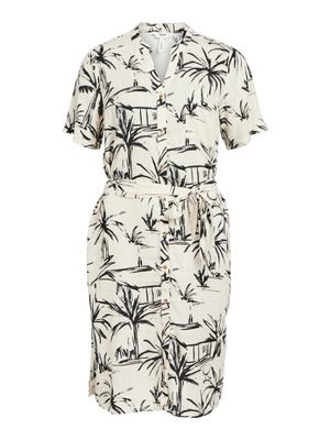 OBJVIGGA SELINE S/S SHIRT DRESS 132 Sandshell/Black