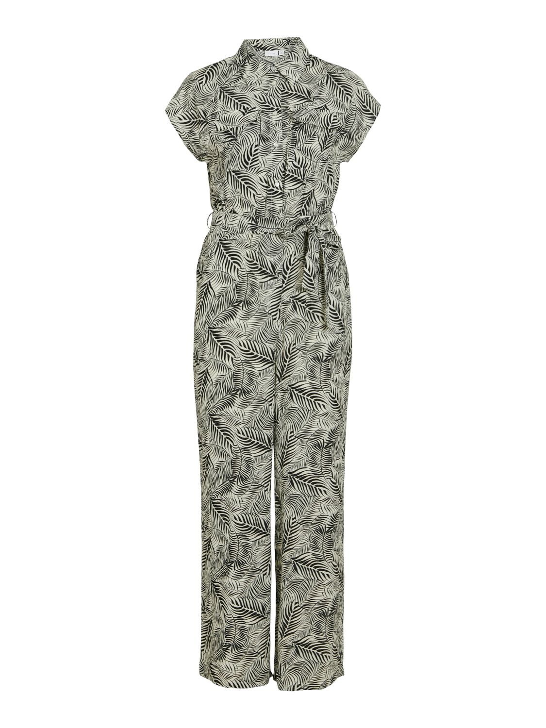 VILIMIA KIW S/S WIDE LEG JUMPSUIT Eggnog-KIW print
