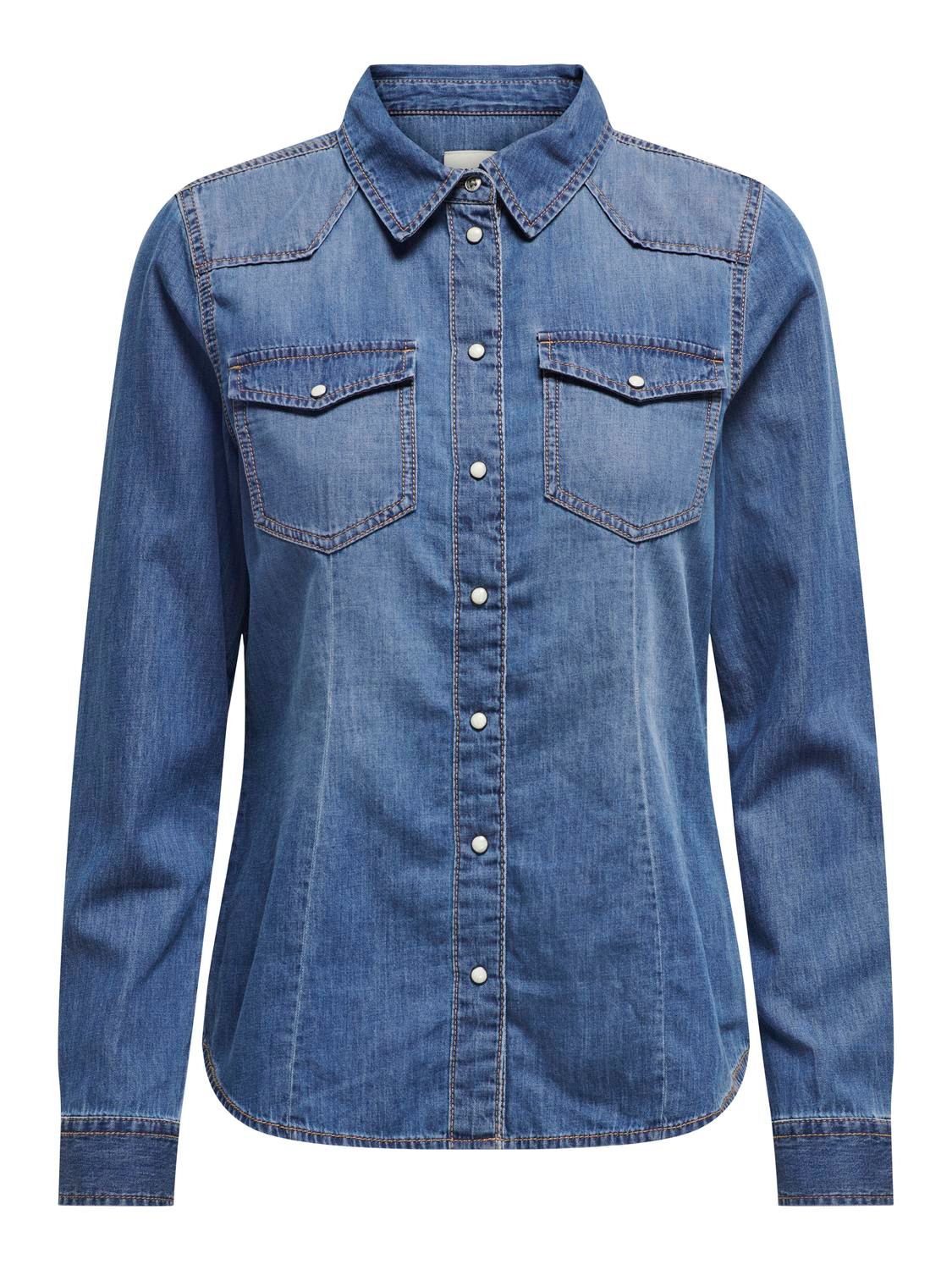 ONLALEXA L/S DNM SHIRT ANA NOOS Medium Blue Denim