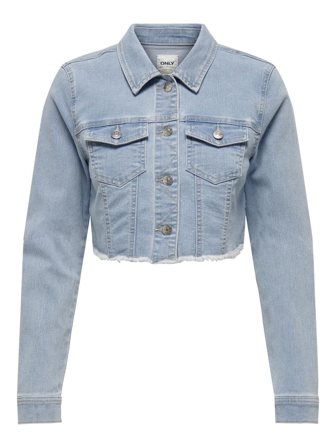 ONLWONDER LS CROPPED DNM JACKET GUA NOOS Light Blue Denim