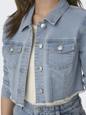 ONLWONDER LS CROPPED DNM JACKET GUA NOOS Light Blue Denim