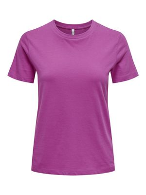 ONLTRULY REG S/S PRINT TOP BOX JRS Purple Orchid/Amour