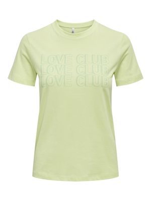 ONLTRULY REG S/S PRINT TOP BOX JRS Shadow Lime/Club