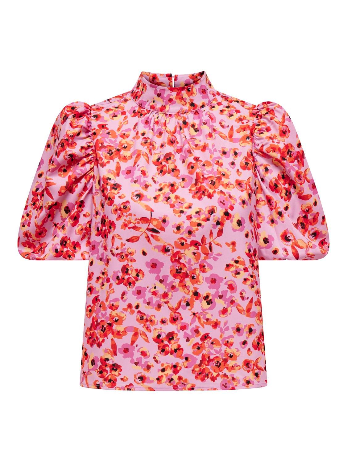 ONLPOLLY PUFF TOP WVN CS Lilac Chiffon/FLOWER