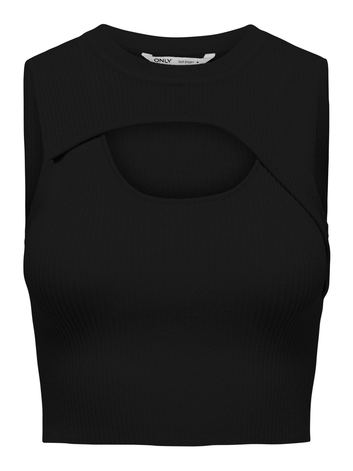 ONLLIZAN SL PEEK A BOO O-NECK KNT Black