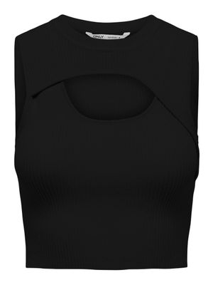 ONLLIZAN SL PEEK A BOO O-NECK KNT Black