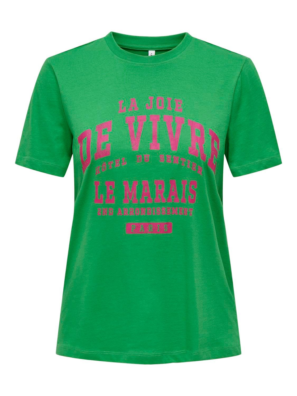 ONLREGINA SS REG TEE CS JRS Green Bee-de vivre