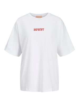 JXMILLOW LOOSE SS TEE JRS FT24 Bright White/HOWDY