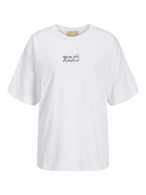 JXMILLOW LOOSE SS TEE JRS FT24 Bright White-NOT MY FIRST RODEO