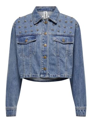 ONLZENDAYA LS CRP STUD DNM JACKET GUO Medium Blue Denim