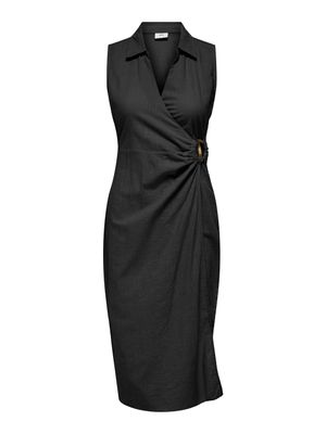 JDYPALMA S/L MIDI WRAP DRESS WVN Black
