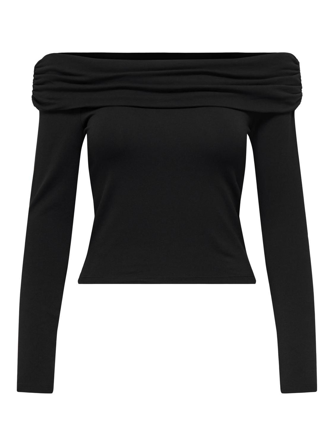 ONLLIVE LOVE L/S OFF SHOULDER CS TOP Black