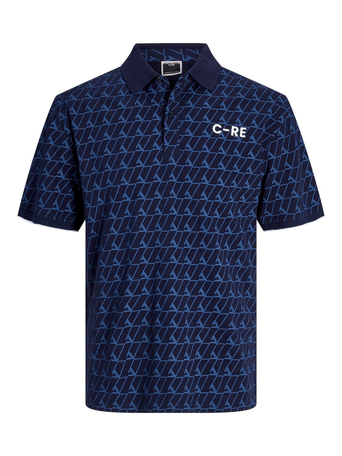 JCOSUMMER AOP POLO SS Navy Blazer