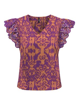 ONLLOU LIFE EMB S/S FRILL TOP PTM Tigerlily/Urben ethn