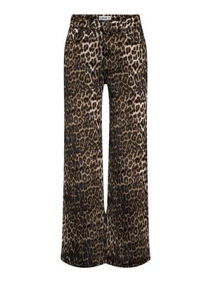ONLJUICY-ANLIE HW WIDE AOP PANT PNT Black/LEO