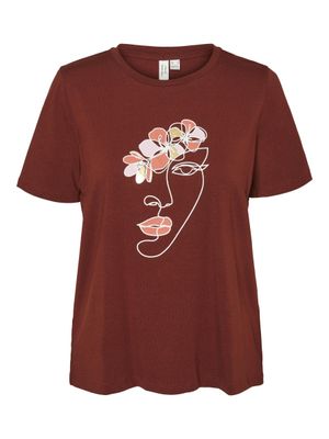 VMMACKENZI S/S O-NECK T-SHIRT JRS B Fired Brick/RED FACE