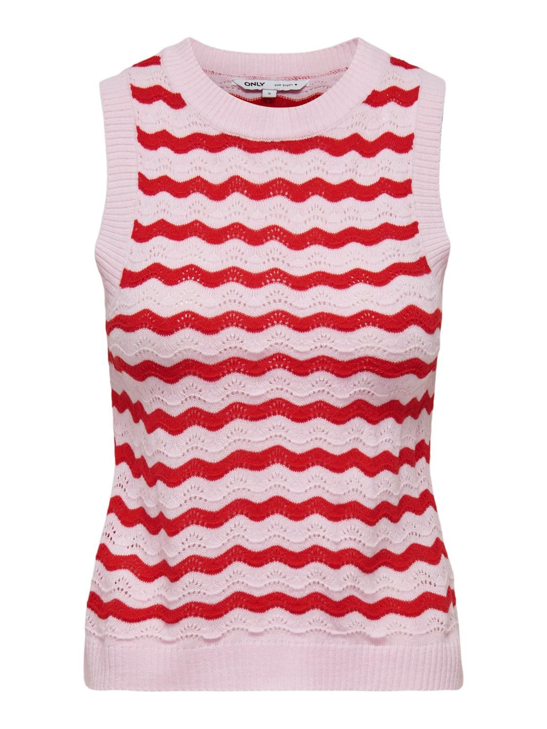ONLMAISANNA SL STRIPE O-NECK KNT Pirouette/Hibiscus