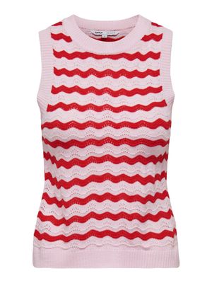 ONLMAISANNA SL STRIPE O-NECK KNT Pirouette/Hibiscus