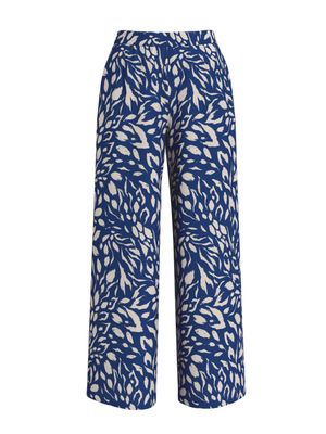 VILAYA BEA HW WIDE PANTS/DFS Mazarine Blue-BEA EGGNOG