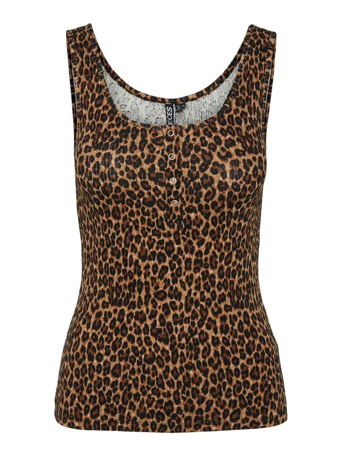 PCKITTE AOP TANK TOP NOOS Black/Leo