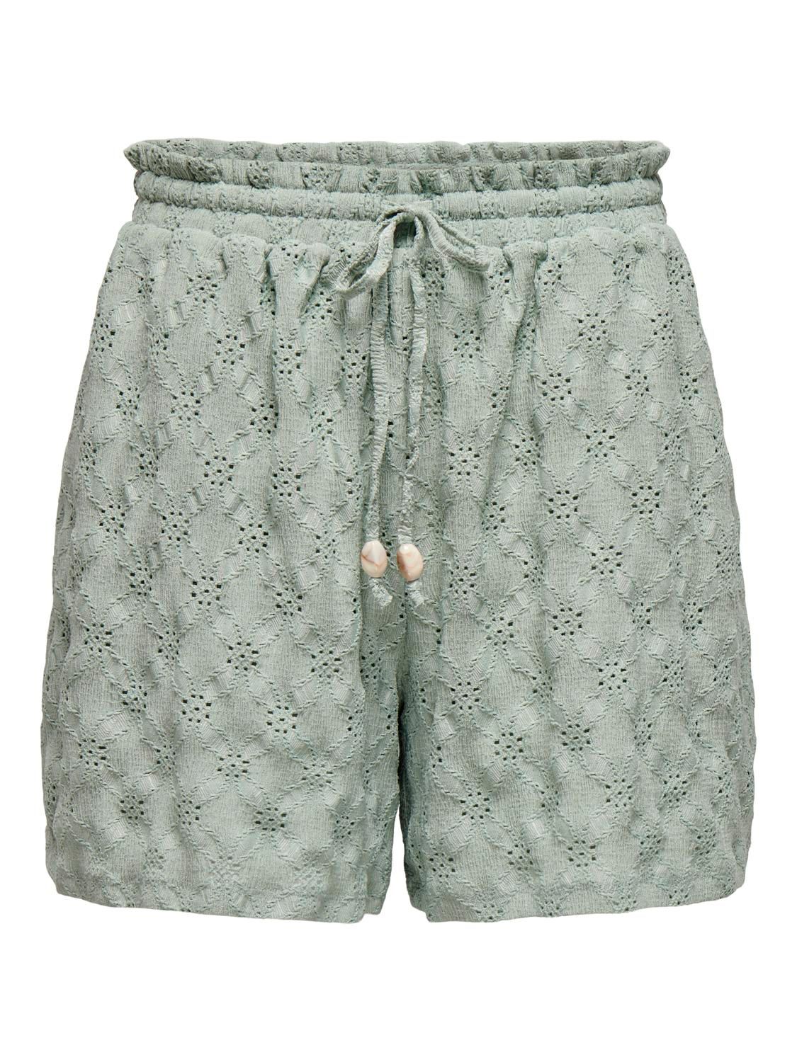 ONLJULIA PULL STRING SHORTS CS JRS Aqua Gray