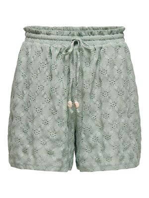 ONLJULIA PULL STRING SHORTS CS JRS Aqua Gray
