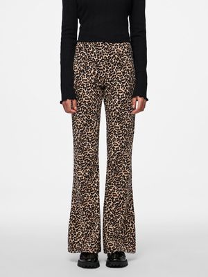 PCGEORGINA MW FLARED LEGGINGS D2D JIT Black/Leo