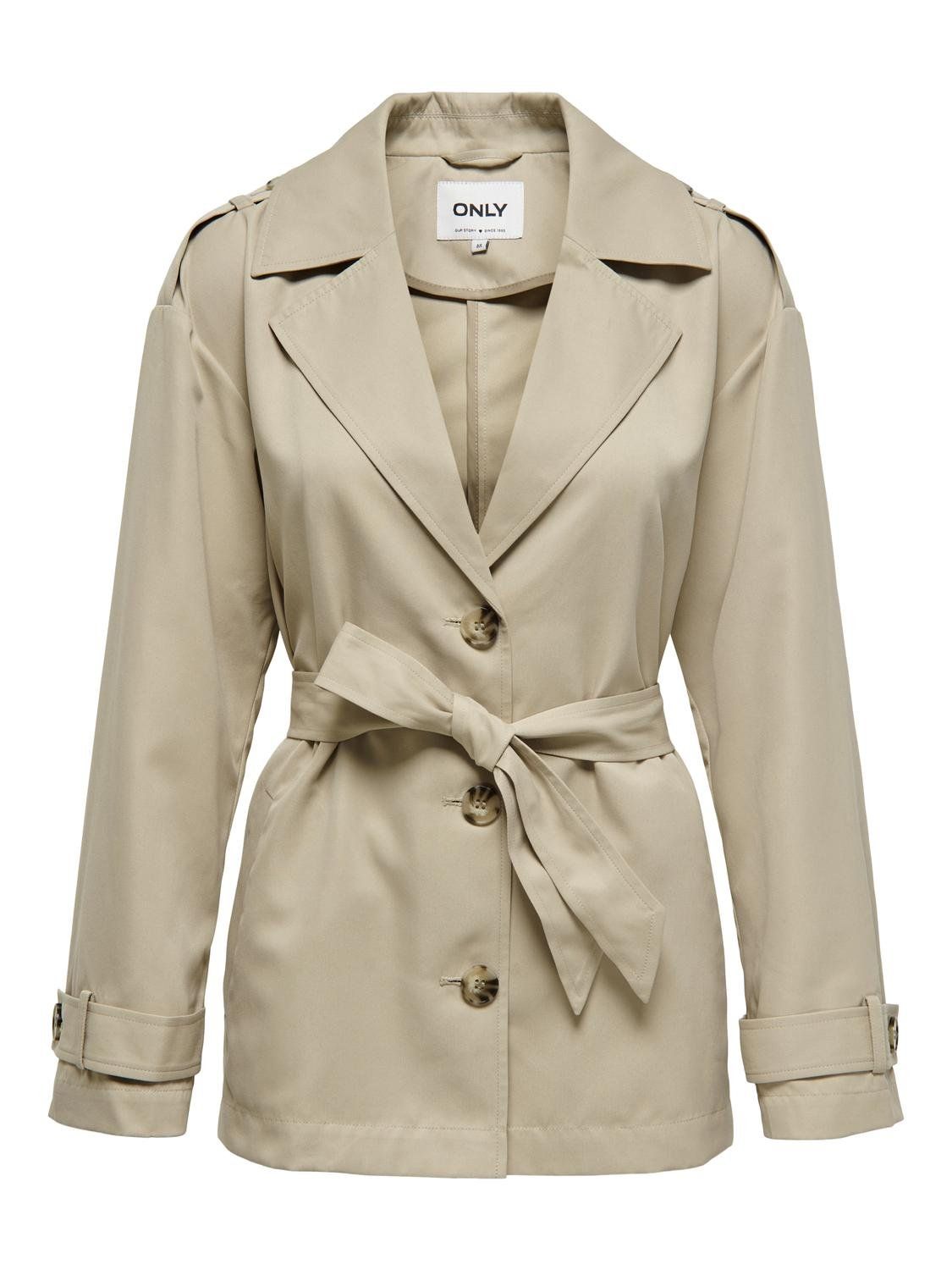 ONLLINE SHORT TRENCHCOAT OTW Humus