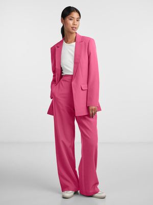 PCBOZZY HW WIDE PLAIN PANT NOOS BC Hot Pink