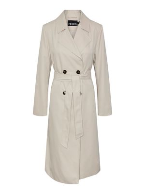 PCSCARLETT LS TRENCHCOAT NOOS Silver Gray