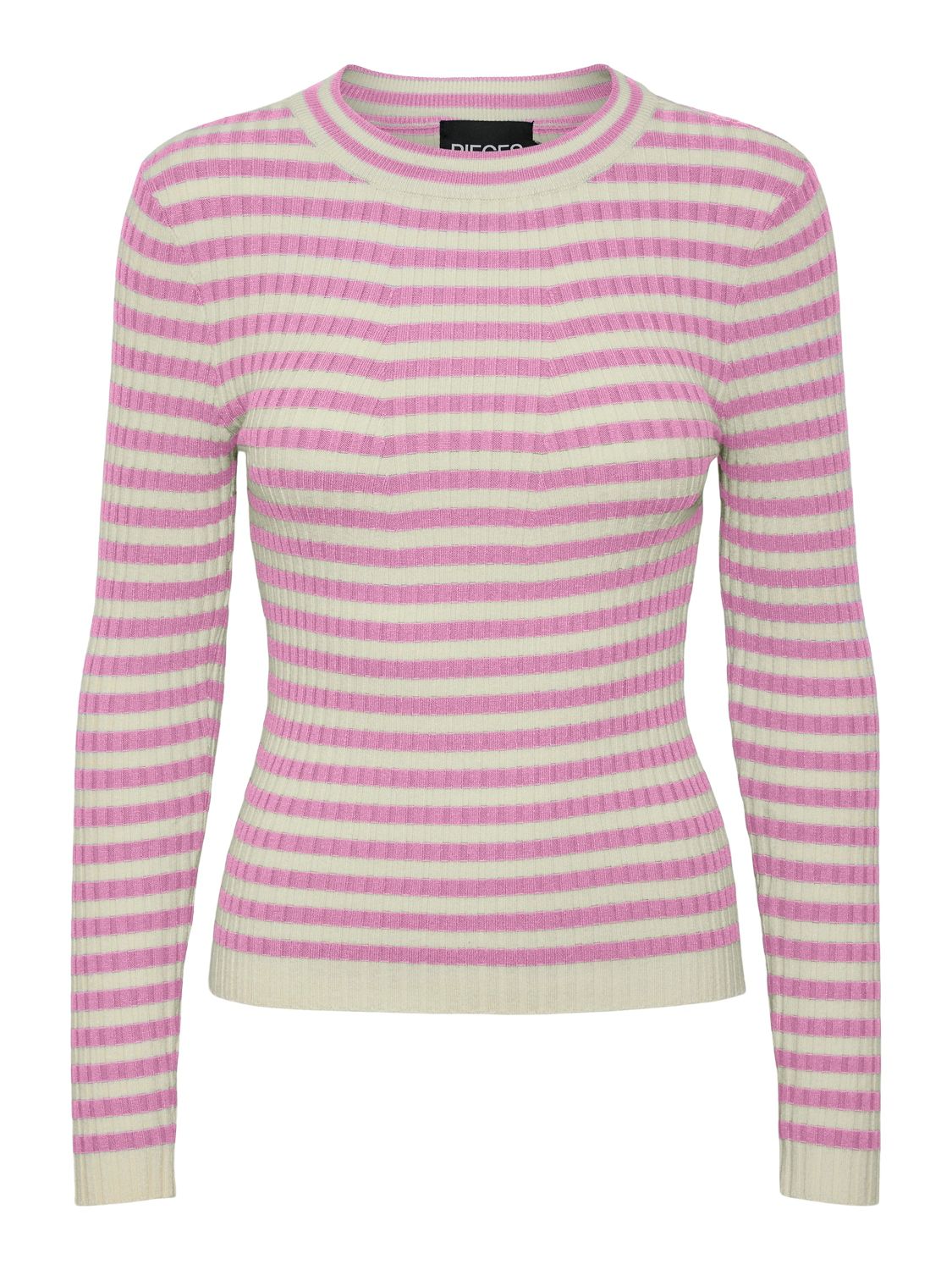 PCCRISTA LS O-NECK KNIT NOOS BC Pastel Lavender/BIRC