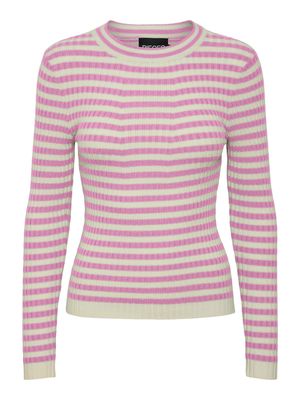 PCCRISTA LS O-NECK KNIT NOOS BC Pastel Lavender/BIRC