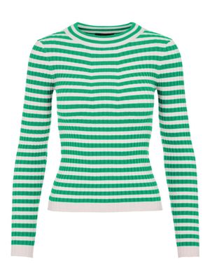 PCCRISTA LS O-NECK KNIT NOOS BC Mint/BIRCH