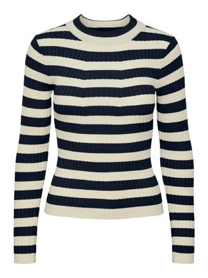 PCCRISTA LS O-NECK KNIT NOOS BC Sky Captain/WIDE BIR