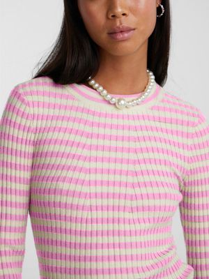 PCCRISTA LS O-NECK KNIT NOOS BC Pastel Lavender/BIRC