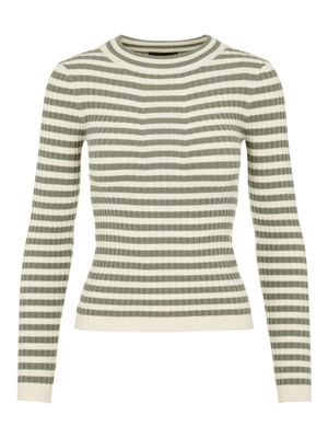 PCCRISTA LS O-NECK KNIT NOOS BC Tea/BIRCH