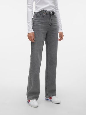 VMTESSA HR WIDE JEANS RA206 GA NOOS Medium Grey Denim