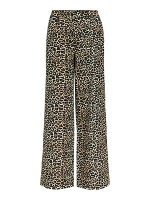 OBJALBA LISA WIDE PANT PRINT NOOS Humus/LEO