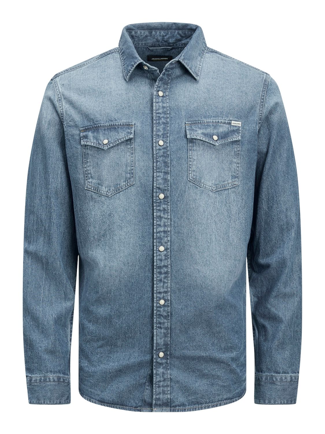 JJESHERIDAN SHIRT L/S NOOS Medium Blue Denim/Sl