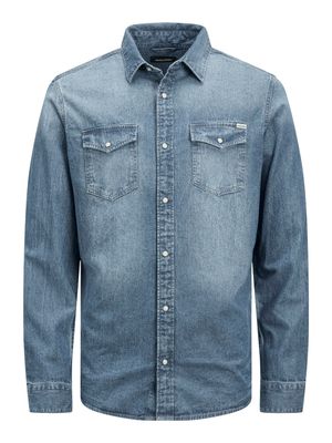 JJESHERIDAN SHIRT L/S NOOS Medium Blue Denim/Sl